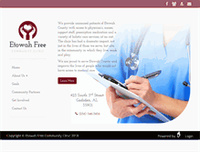 Tablet Screenshot of etowahfreeclinic.com